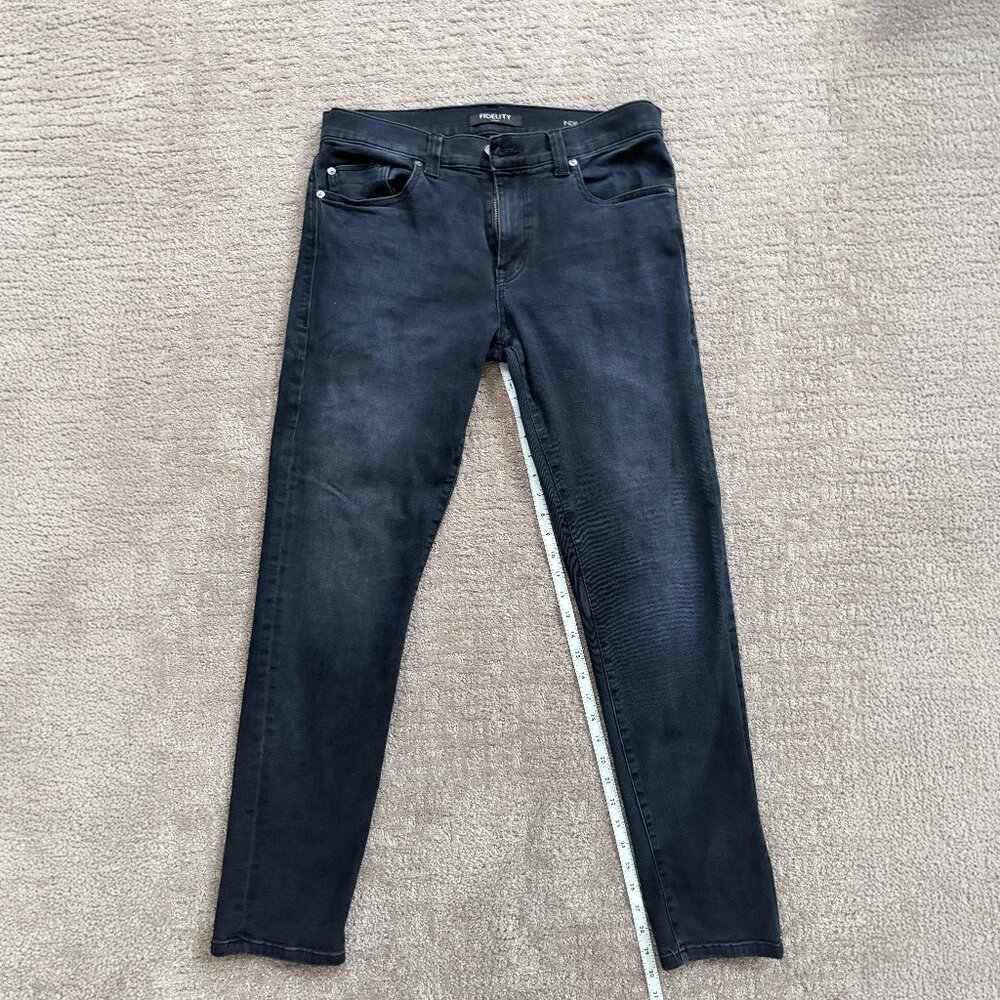 Fidelity Denim Indie Slim Jeans – Black Dark Wash Men’s Size 33